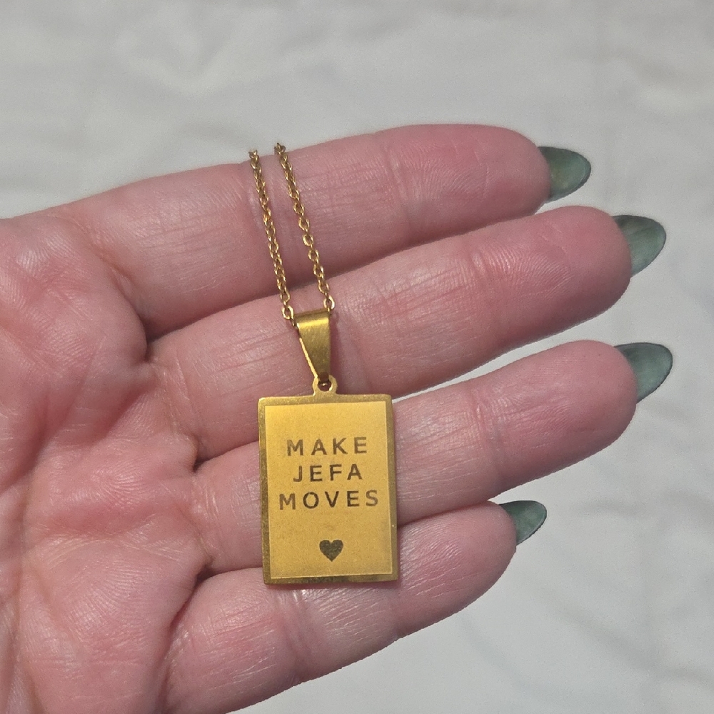 Empowering Gold Pendant Necklace